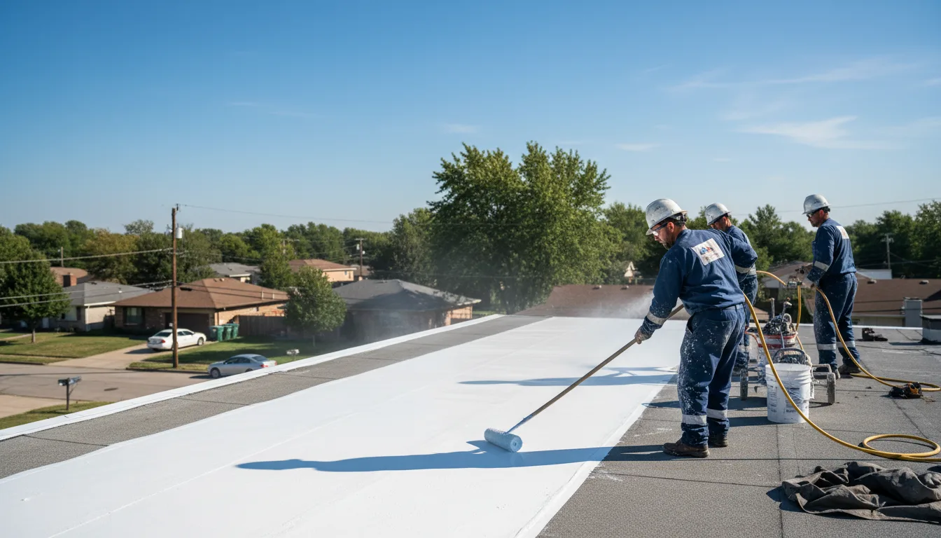 Commercial roof coating in Derby, IA near me